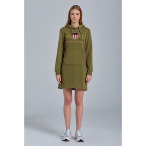 MIKINOVÉ ŠATY GANT ARCHIVE SHIELD HOODIE DRESS zelená L obraz