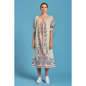 ŠATY GANT D2. EMBROIDERED WILD FLORAL DRESS bílá 44 obraz