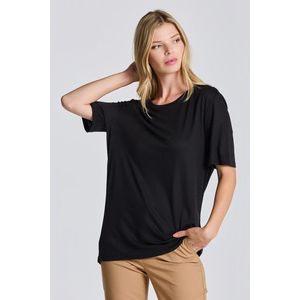 TRIČKO GANT DRAPE SS T-SHIRT černá XL obraz