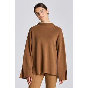 SVETR GANT D1. RIB MOCK NECK SWEATER hnědá XL obraz