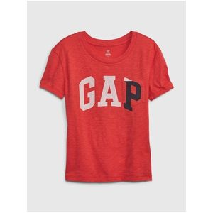 Červené holčičí tričko organic logo GAP GAP obraz