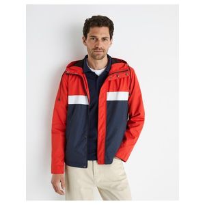 Modro-červená pánská lehká bunda s kapucí Celio Bulle obraz