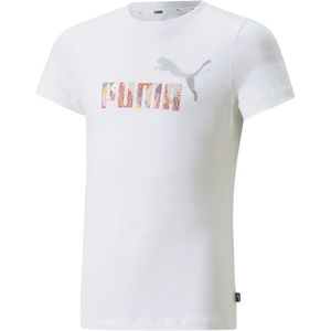 Puma ESSENTIALS+BLOOM LOGO TEE Dívčí triko, bílá, velikost obraz
