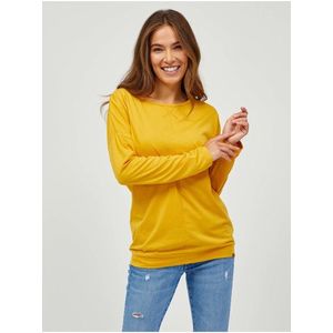 Žluté dámské basic tričko s dlouhým rukávem SAM 73 Azuka obraz