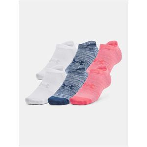 Sada šesti párů dámských ponožek v bílé, modré a růžové barvě Under Armour UA Essential No Show 6pk obraz