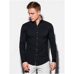 Černá pánská košile Ombre Clothing K542 obraz