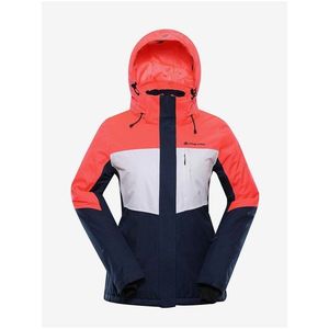 Oranžovo-modrá dámská lyžařská bunda Alpine Pro SARDARA 5 obraz