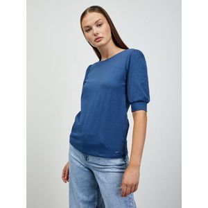 Modré dámské basic tričko ZOOT.lab Shia obraz