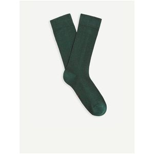 Zelené vysoké ponožky z bavlny Supima® Celio Milof obraz
