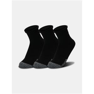 Sada tří párů sportovních ponožek v černé barvě Under Armour Heatgear obraz