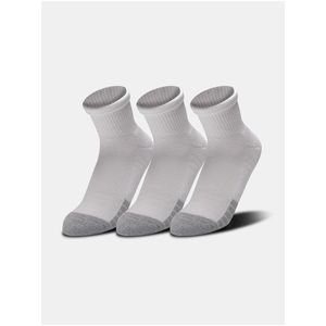 Sada tří párů sportovních ponožek v bílé barvě Under Armour Heatgear. obraz