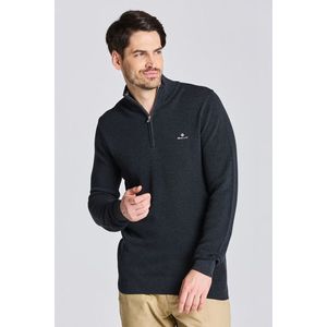 SVETR GANT COTTON PIQUE HALF ZIP šedá XXL obraz