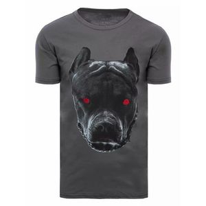 Grafitové tričko s potiskem psa obraz
