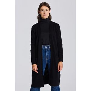 SVETR GANT D2. LONG WOOL CARDIGAN EBONY BLACK obraz