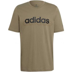 adidas LINEAR TEE Pánské tričko, khaki, velikost obraz