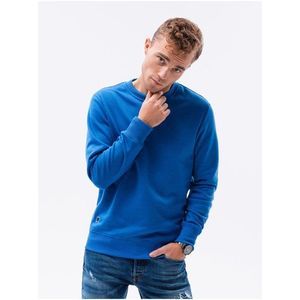 Modrá pánská basic mikina Ombre Clothing obraz