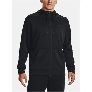 Černá pánská sportovní fleecová mikina na zip s kapucí Under Armour Fleece FZ obraz