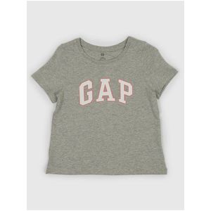 Šedé dívčí tričko s logem GAP obraz