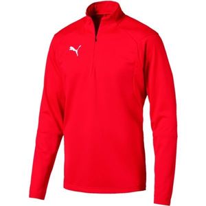 Puma LIGA TRAINING 1 4 ZIP TOP Pánská mikina, červená, velikost obraz