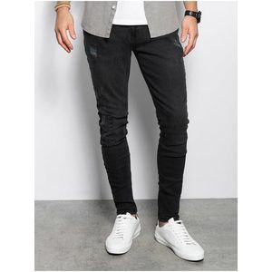 Černé pánské skinny fit džíny Ombre Clothing P1060 obraz