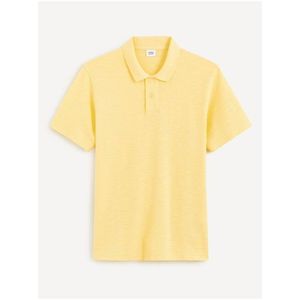 Žluté pánské basic polo tričko Celio Cesunny obraz