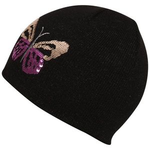 Lewro ROSIE Dívčí pletená čepice, černá, velikost obraz