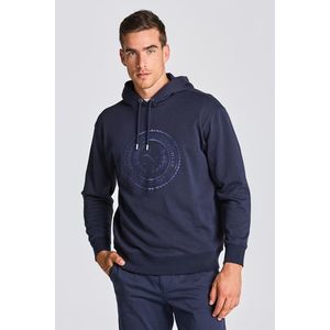 MIKINA GANT D2. MONOGRAM SWEAT HOODIE modrá XXXL obraz