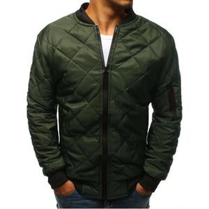 Pánská STYLE bunda prošívaná bomber jacket zelená obraz