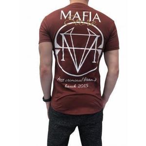 Pánské červené tričko s potiskem Mafia Store obraz