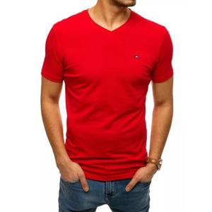Pánské tričko bez potisku červené BASIC obraz