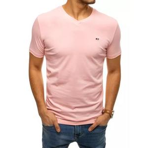 Pánské tričko bez potisku růžové BASIC obraz