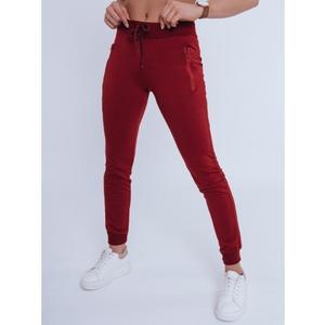 Dámské stylové kalhoty FENDI tmavě červená obraz