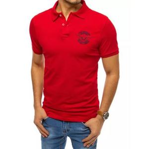 Pánské tričko s límečkem červené WINGS obraz