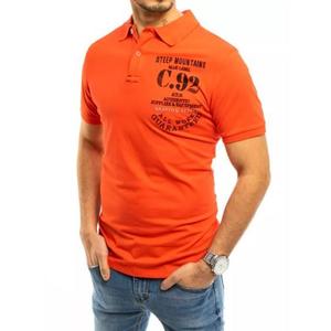 Pánské tričko s límečkem oranžové C92 obraz