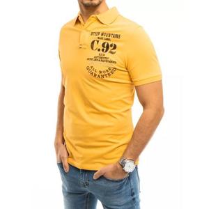 Pánské tričko s límečkem žluté C92 obraz