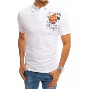 Pánské tričko s límečkem bílé ISLAND obraz