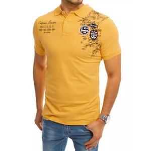Pánské tričko s límečkem žluté PARADISE obraz