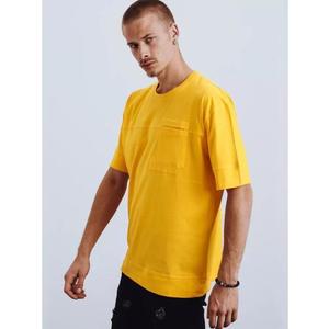 Pánské tričko žluté s kapsou obraz