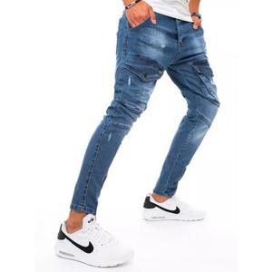 Pánské džínsové jogger kalhoty tmavě modré YOUTH obraz