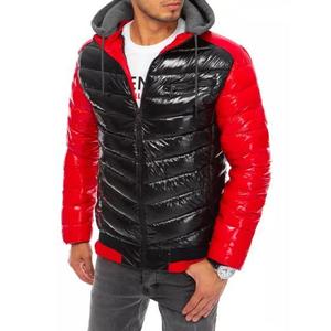 Pánská stylová zimní bunda prošívaná s kapucí STREET černá obraz