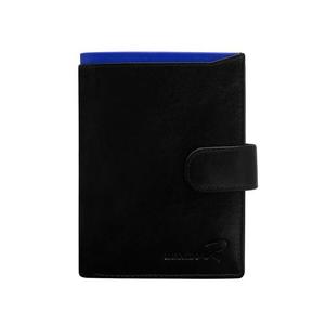 Pánská kožená peněženka s modrou vložkou obraz