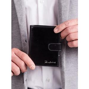 Černá elegantní pánská kožená peněženka obraz
