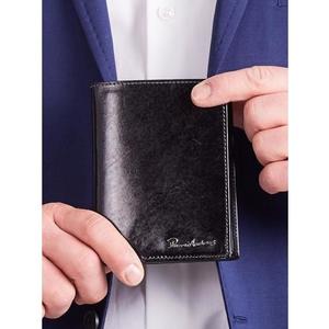 Černá elegantní vertikální peněženka obraz