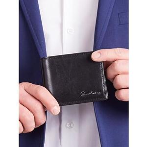 Pánská podlouhlá kožená peněženka černá obraz