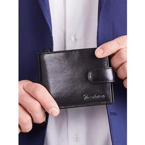 Černá horizontální elegantní peněženka pro muže obraz