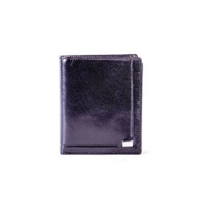 Embosovaná černá peněženka z pravé kůže obraz