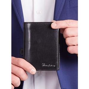 Černá vertikální kožená peněženka pro muže obraz