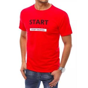 Pánské tričko s potiskem START červené obraz