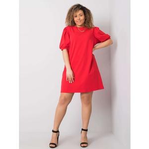 Dámské šaty bavlněné plus size JASMINE červené obraz