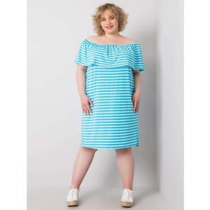 Dámské šaty pruhované plus size ANNABEL modré obraz